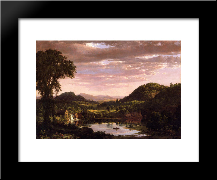 New England Landscape 20x24 Black Modern Wood Framed Art Print Poster by Church, Frederic Edwin