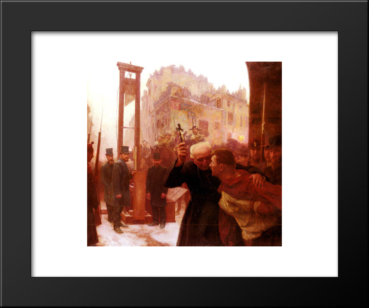 L'Expiation 20x24 Black Modern Wood Framed Art Print Poster by Friant, Emile