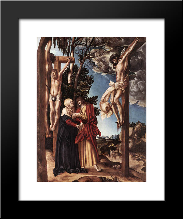 Crucifixion 20x24 Black Modern Wood Framed Art Print Poster by Cranach the Elder, Lucas