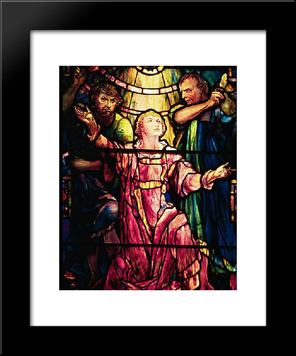 The Stoning Of Stephen 20x24 Black Modern Wood Framed Art Print Poster by Tiffany, Louis Comfort