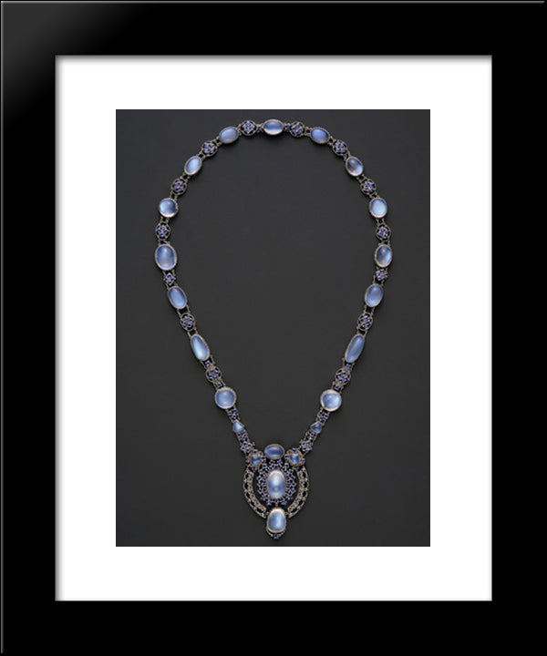 Necklace With Pendant 20x24 Black Modern Wood Framed Art Print Poster by Tiffany, Louis Comfort