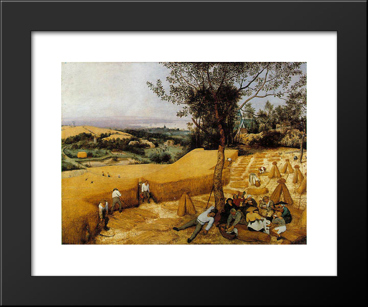 The Harvesters 20x24 Black Modern Wood Framed Art Print Poster by Bruegel the Elder, Pieter