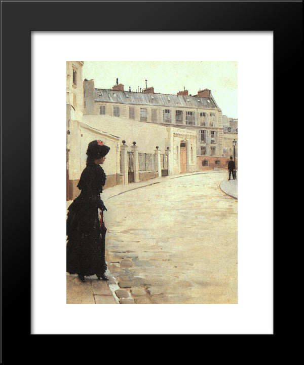 The Wait 20x24 Black Modern Wood Framed Art Print Poster by Beraud, Jean