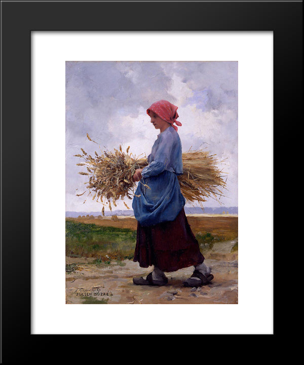 Returning From The Fields 20x24 Black Modern Wood Framed Art Print Poster by Dupre, Julien