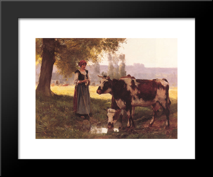 La Vachere 20x24 Black Modern Wood Framed Art Print Poster by Dupre, Julien