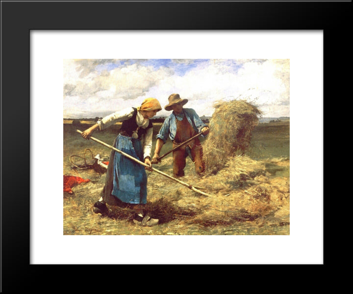 The Wheatfield 20x24 Black Modern Wood Framed Art Print Poster by Dupre, Julien