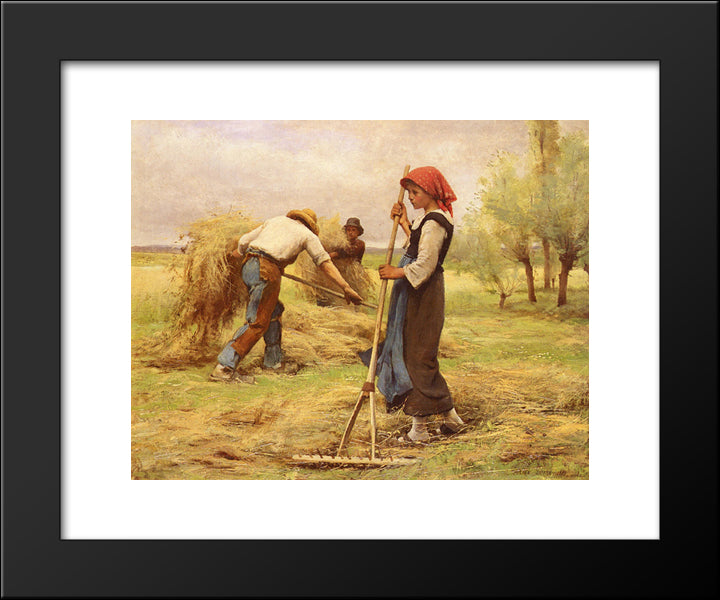 La Recolte Des Foins 20x24 Black Modern Wood Framed Art Print Poster by Dupre, Julien