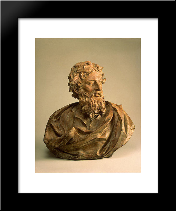 St Paul 20x24 Black Modern Wood Framed Art Print Poster by Algardi, Alessandro