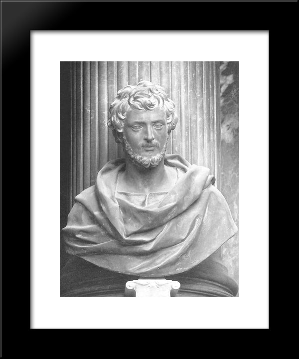 St John The Evangelist 20x24 Black Modern Wood Framed Art Print Poster by Algardi, Alessandro