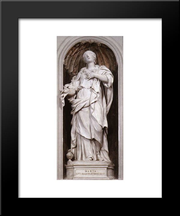 St Mary Magdalene 20x24 Black Modern Wood Framed Art Print Poster by Algardi, Alessandro