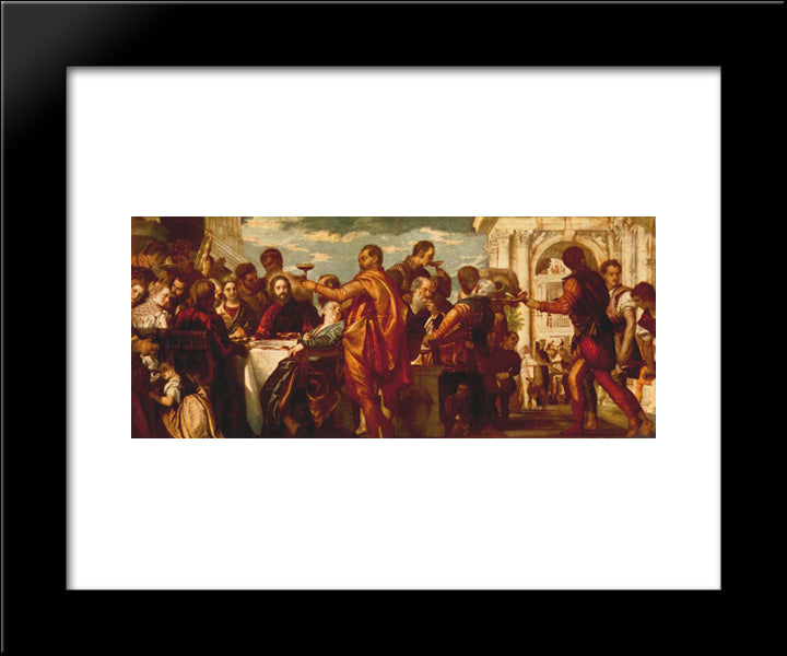 The Marriage At Cana 20x24 Black Modern Wood Framed Art Print Poster by Veronese, Paolo