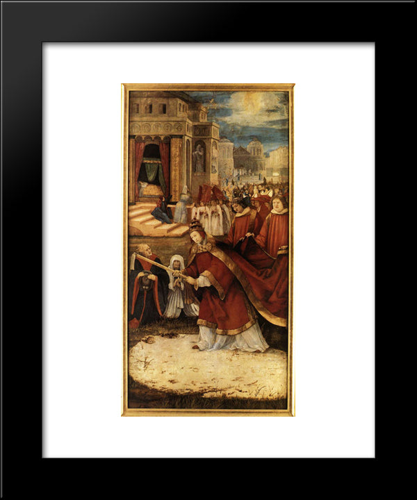 Establishment Of The Santa Maria Maggiore In Rome 20x24 Black Modern Wood Framed Art Print Poster by Grunewald, Matthias