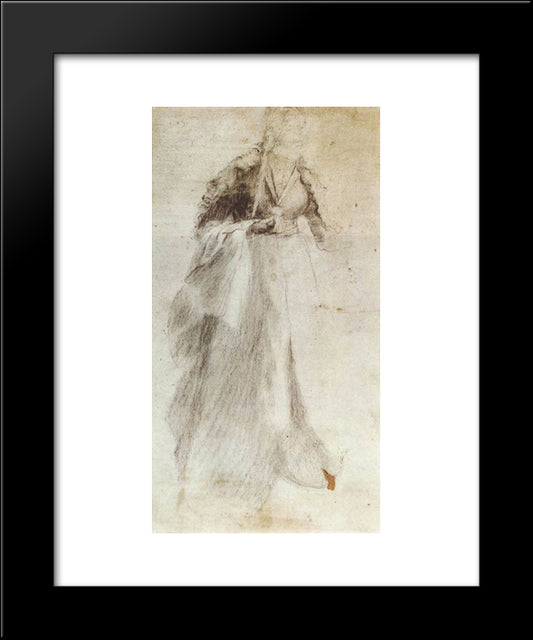 Unfinished Study 20x24 Black Modern Wood Framed Art Print Poster by Grunewald, Matthias