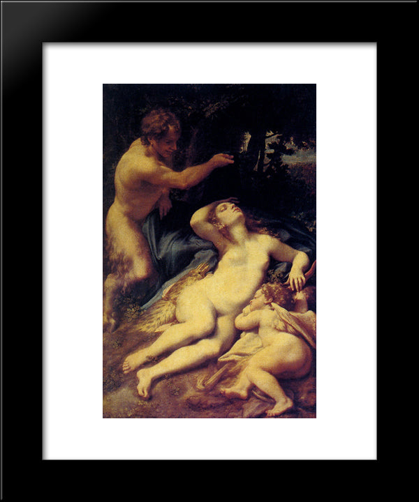 Antiope 20x24 Black Modern Wood Framed Art Print Poster by Correggio