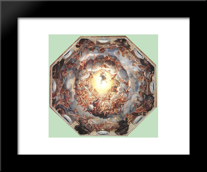Assumption Of The Virgin 20x24 Black Modern Wood Framed Art Print Poster by Correggio