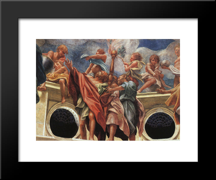 Assumption Of The Virgin, Detail Of The Apostles 20x24 Black Modern Wood Framed Art Print Poster by Correggio