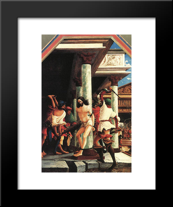 The Flagellation Of Christ 20x24 Black Modern Wood Framed Art Print Poster by van Alsloot, Denys