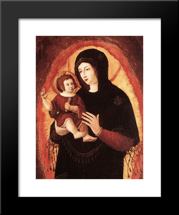 Schone Maria 20x24 Black Modern Wood Framed Art Print Poster by van Alsloot, Denys