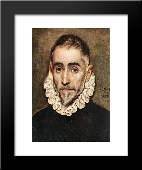 Portrait Of An Elder Nobleman 20x24 Black Modern Wood Framed Art Print Poster by El Greco