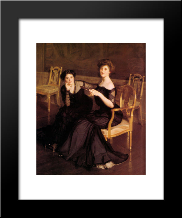 The Sisters 20x24 Black Modern Wood Framed Art Print Poster by Paxton, William McGregor