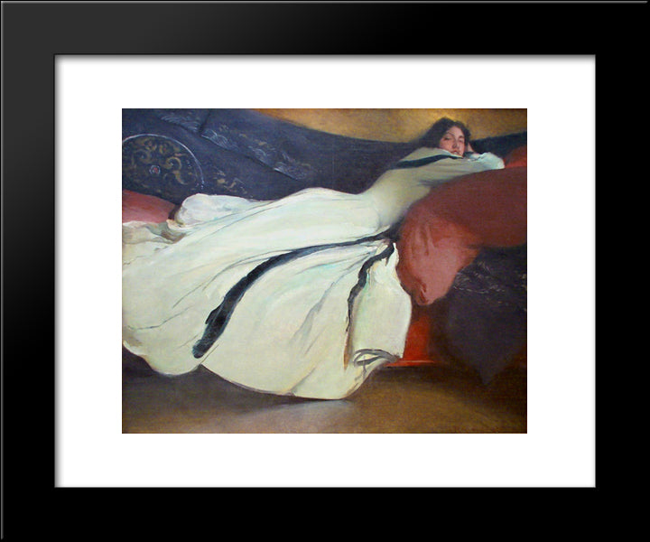 Repose 20x24 Black Modern Wood Framed Art Print Poster by Alexander, John White