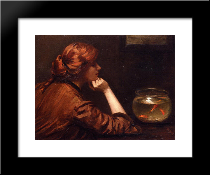 An Idle Moment 20x24 Black Modern Wood Framed Art Print Poster by Alexander, John White