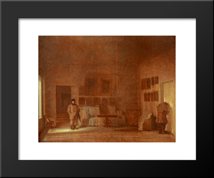 Viewing An Old House 20x24 Black Modern Wood Framed Art Print Poster by Kramskoi, Ivan Nikolaevich