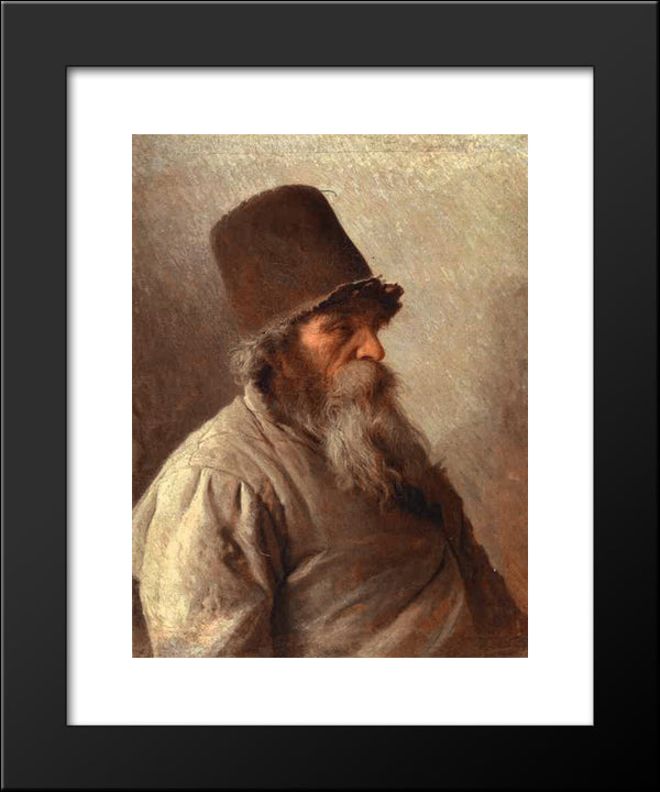 Village Elder 20x24 Black Modern Wood Framed Art Print Poster by Kramskoi, Ivan Nikolaevich
