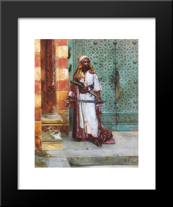 Standing Guard 20x24 Black Modern Wood Framed Art Print Poster by Ernst, Rudolf