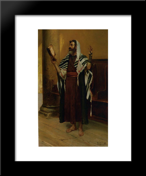 The Morning Prayer 20x24 Black Modern Wood Framed Art Print Poster by Ernst, Rudolf