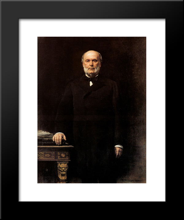 Portrait Of Jules Grevy 20x24 Black Modern Wood Framed Art Print Poster by Bonnat, Leon