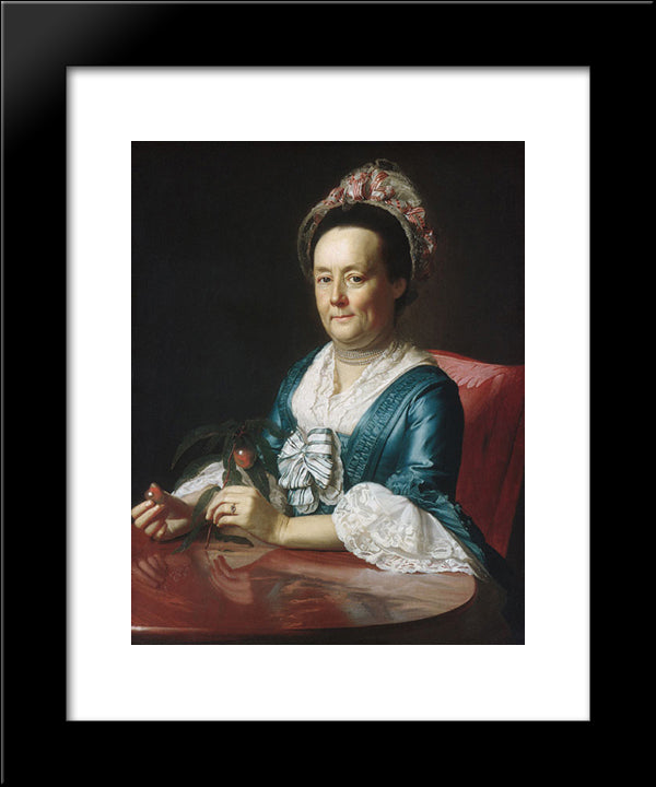 Mrs. John Winthrop 20x24 Black Modern Wood Framed Art Print Poster by Copley, John Singleton