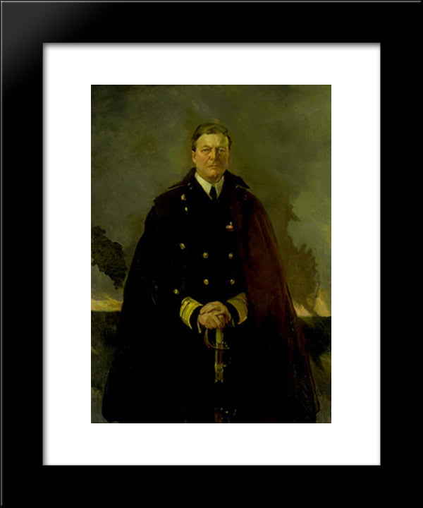 Admiral Sir David Beatty, Lord Beatty 20x24 Black Modern Wood Framed Art Print Poster by Beaux, Cecilia