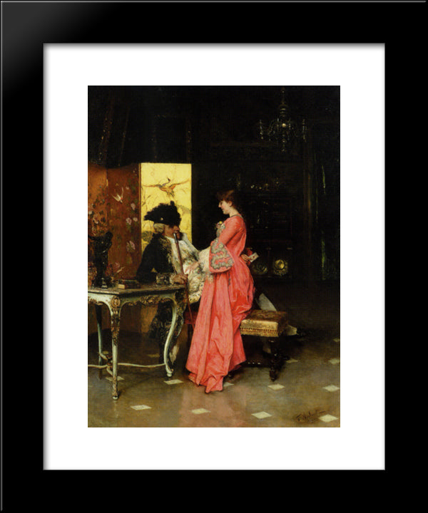 The Secret Letter 20x24 Black Modern Wood Framed Art Print Poster by Andreotti, Federico