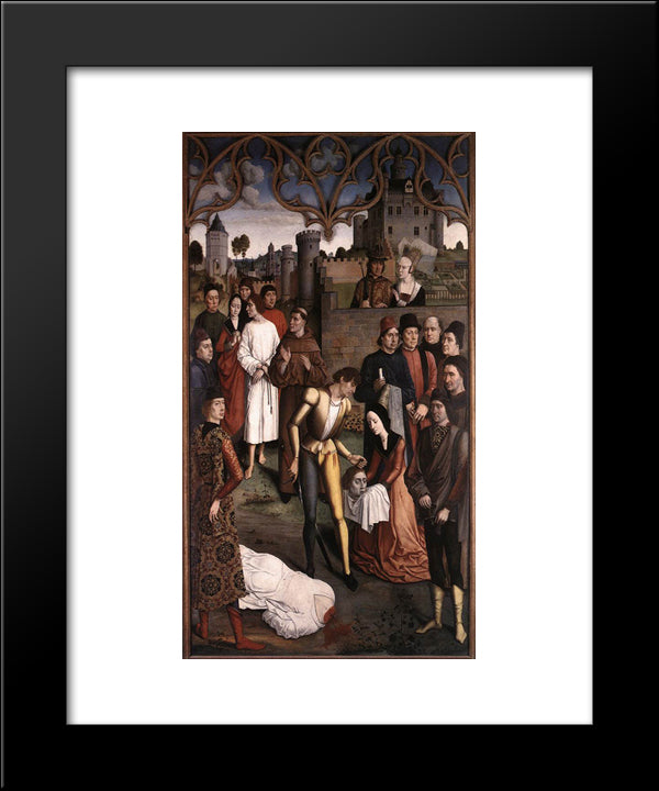 The Execution Of The Innocent Count 20x24 Black Modern Wood Framed Art Print Poster by Bouts, Dirck