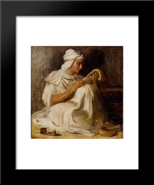 Petit Taleb (Poete Arabe) 20x24 Black Modern Wood Framed Art Print Poster by Chasseriau, Theodore