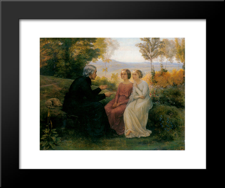 Le Poeme De L'Ame ' Le Grain De Ble 20x24 Black Modern Wood Framed Art Print Poster by Janmot, Anne Francois Louis