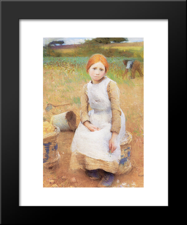 Little Rose 20x24 Black Modern Wood Framed Art Print Poster by Clausen, Sir George
