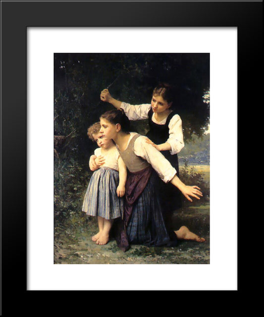 In The Woods 20x24 Black Modern Wood Framed Art Print Poster by Bouguereau, Elizabeth Jane Gardner