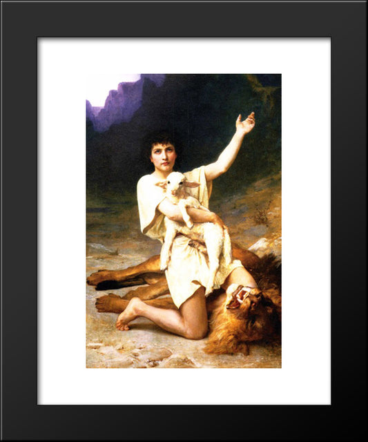 The Shepherd David 20x24 Black Modern Wood Framed Art Print Poster by Bouguereau, Elizabeth Jane Gardner