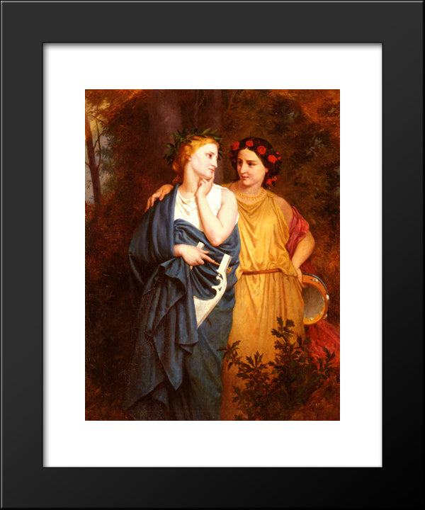 Philomena And Procne 20x24 Black Modern Wood Framed Art Print Poster by Bouguereau, Elizabeth Jane Gardner