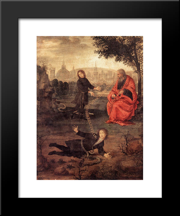 Allegory 20x24 Black Modern Wood Framed Art Print Poster by Lippi, Filippino