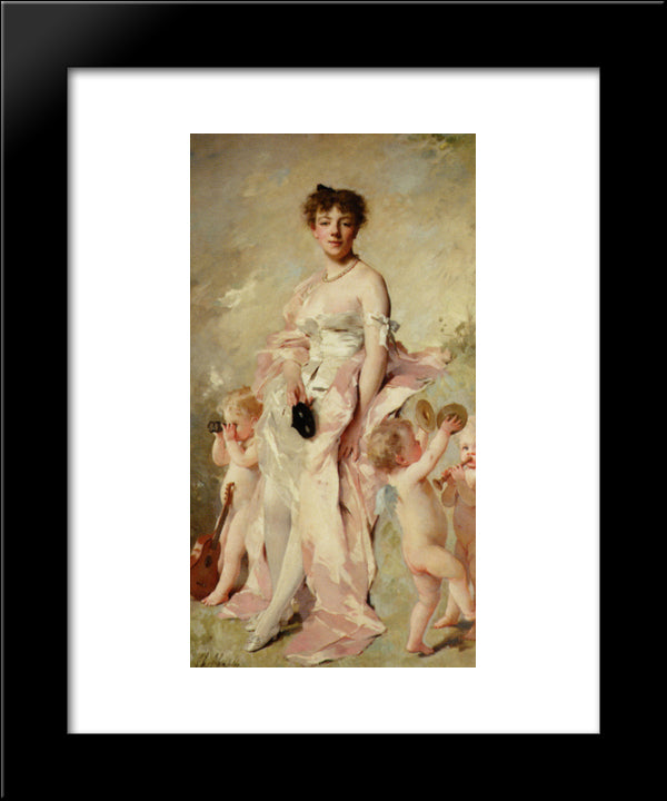 An Elegant Beauty 20x24 Black Modern Wood Framed Art Print Poster by Chaplin, Charles Joshua