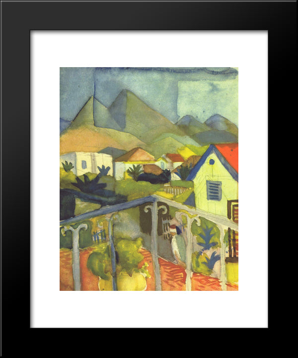 St. Germain Near Tunis 20x24 Black Modern Wood Framed Art Print Poster by Macke, August