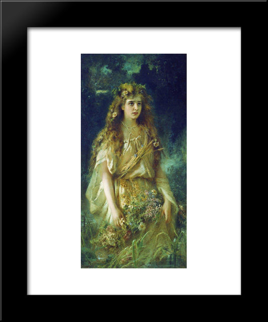 Ophelia 20x24 Black Modern Wood Framed Art Print Poster by Makovsky, Konstantin