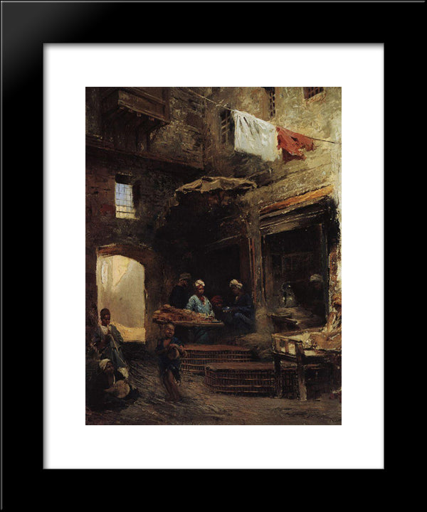 Genre Scene 20x24 Black Modern Wood Framed Art Print Poster by Makovsky, Konstantin