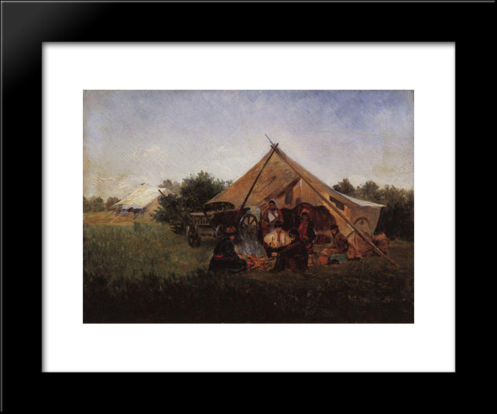 Genre Scene 20x24 Black Modern Wood Framed Art Print Poster by Makovsky, Konstantin