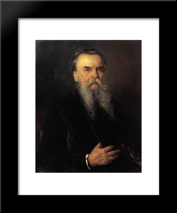 Portrait Of I. E. Tsvetkov 20x24 Black Modern Wood Framed Art Print Poster by Makovsky, Vladimir