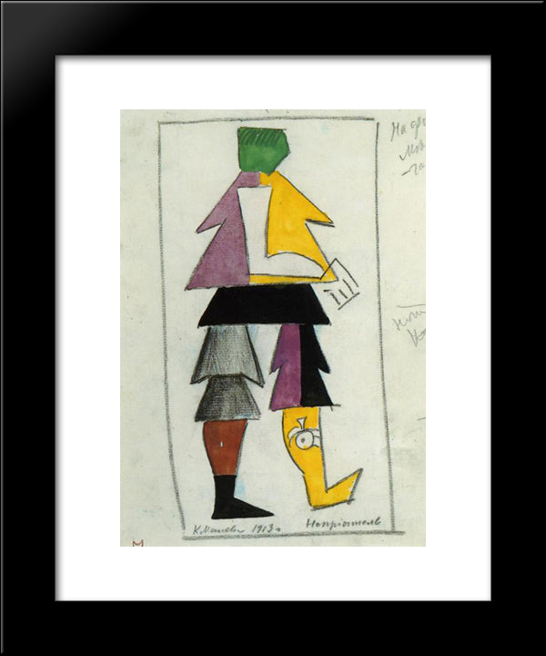 Enemy 20x24 Black Modern Wood Framed Art Print Poster by Malevich, Kazimir