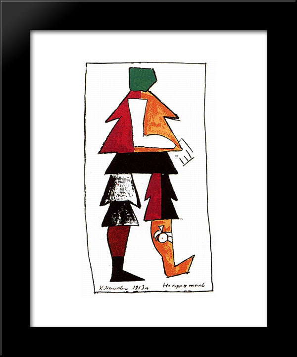 Enemy 20x24 Black Modern Wood Framed Art Print Poster by Malevich, Kazimir